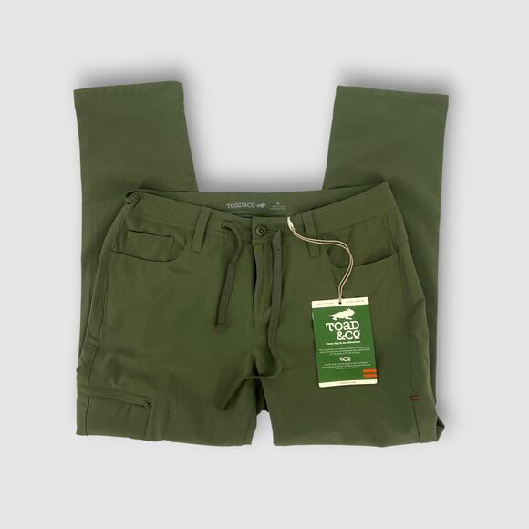 Toad & Co Jetlite Crop Pants in Thyme Green Women’s Size 4 NWT - Picture 2 of 6